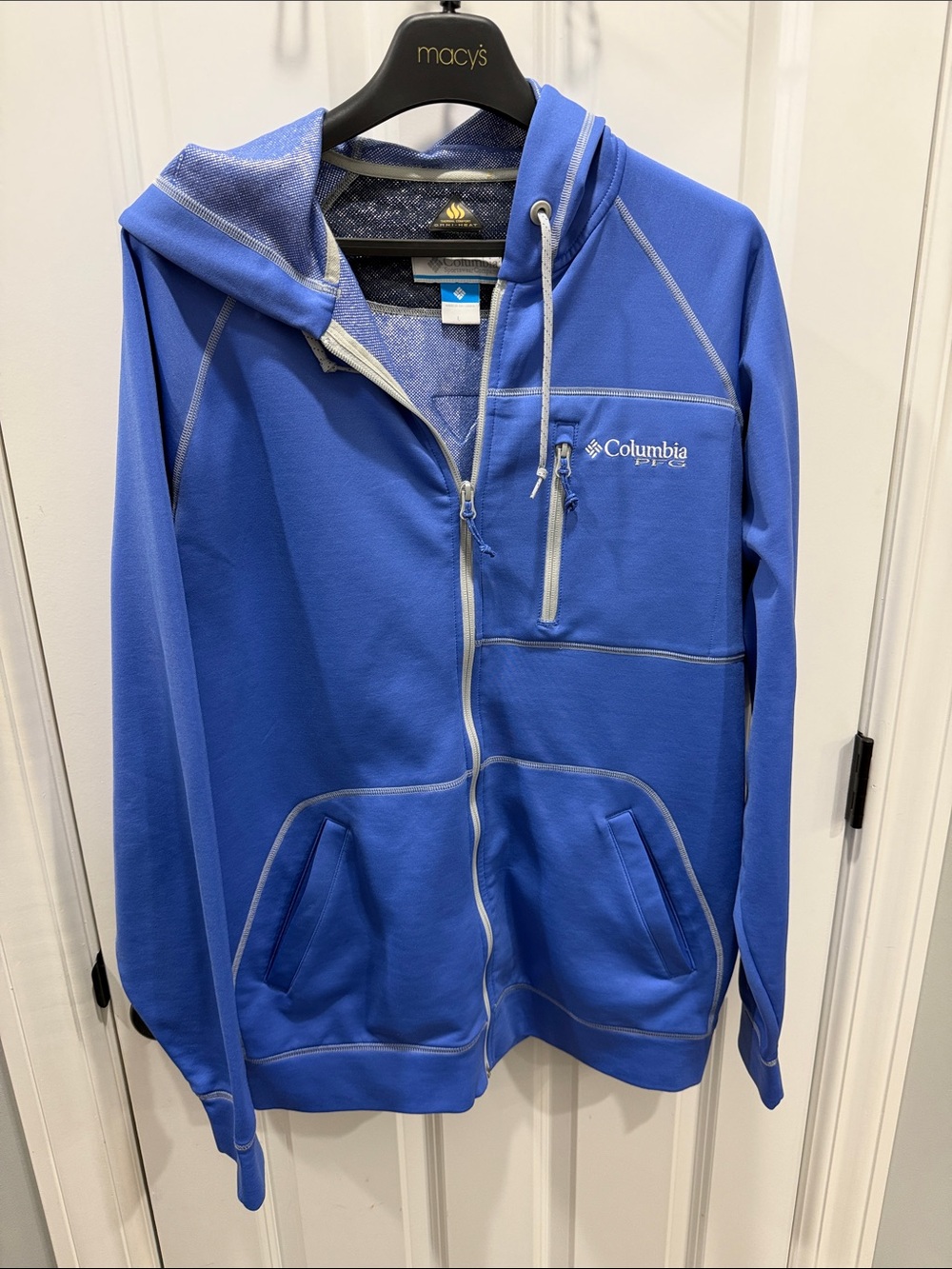 Columbia Men’s Royal Blue Full-Zip Hooded Performance Jacket